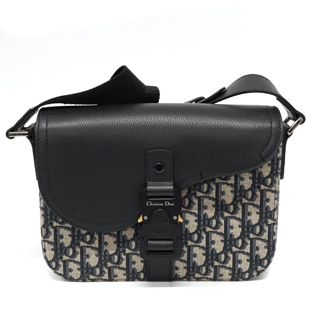 Christian Dior Oblique Saddle Messenger Bag Shoulder - Picture 1 of 11